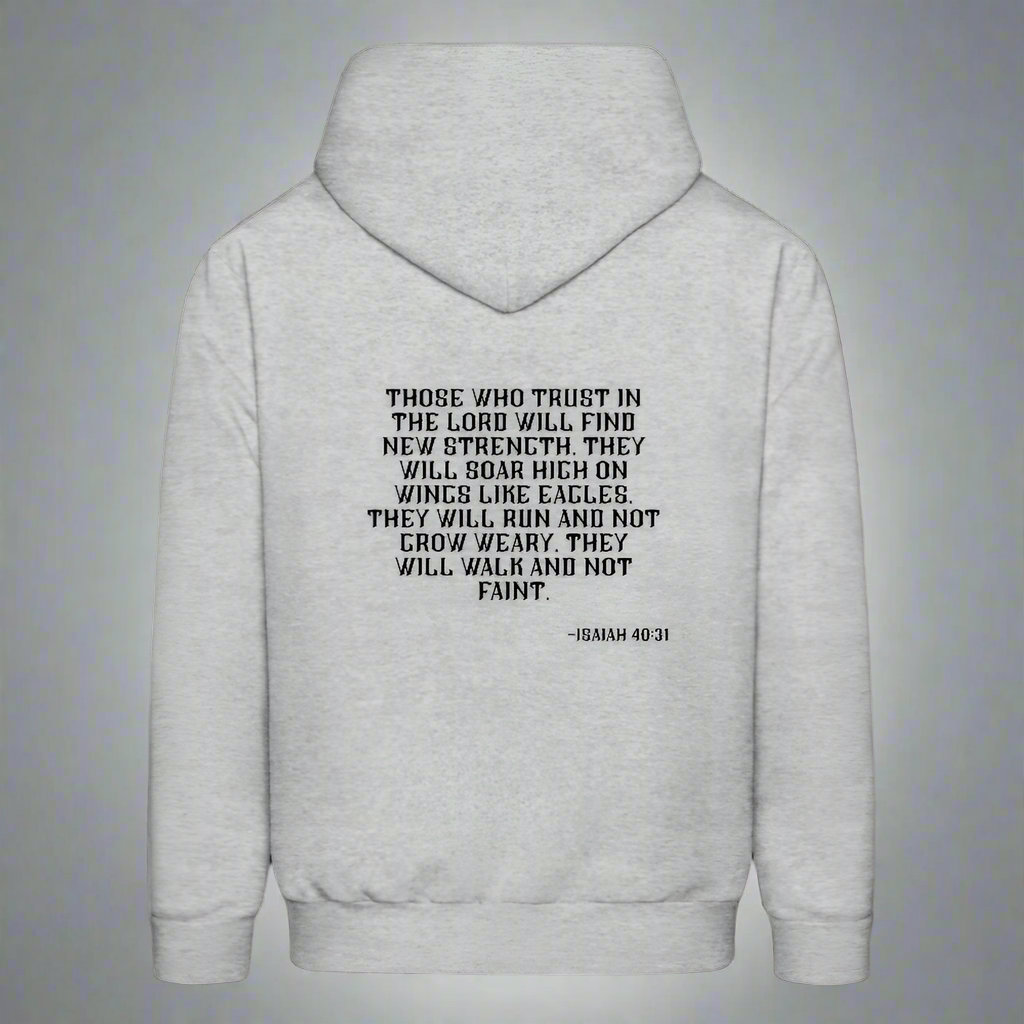 'Trust in the Lord' Classic Gray Hoodie Strive Collection - heather gray