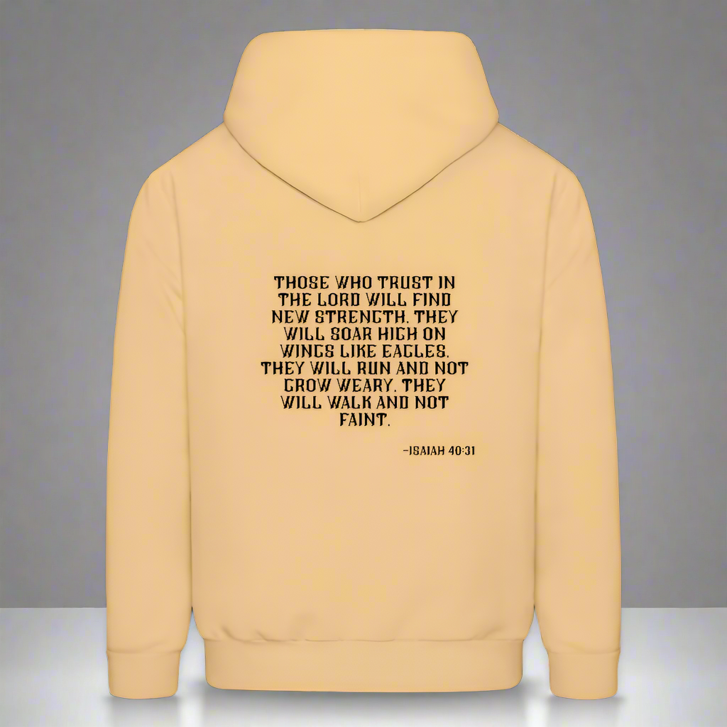'Trust in the Lord' Light Gold Hoodie Strive Collection - light gold 